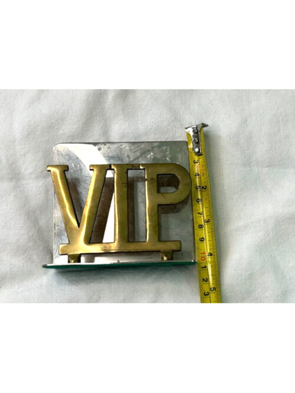 Brass Gold Silver VIP Letter TV Guide Holder Office Napkin Holder Sign Decor